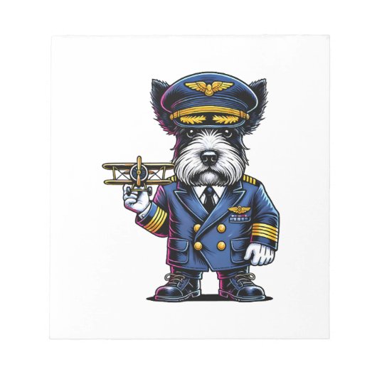 Bloc-note Pilote Terrier Écossais (Devant)