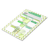 Bloc-note Pilule verte Modèle des médicaments pour les étudi (Incliné)