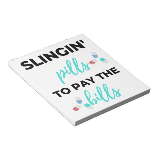 Bloc-note Pilules de slingin pour payer les factures 2 (Incliné)