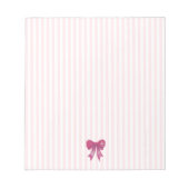 Bloc-note Pince rose Pink Stripe Preppy (Devant)