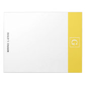 Bloc-note Pineapple Yellow White Framed Monogram initial (Devant)