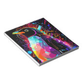 Bloc-note Pingouin Abstrait aux couleurs vives (Incliné)