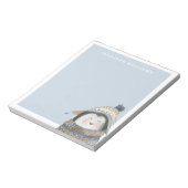 Bloc-note Pingouin d'aquarelle mignonne avec nom personnalis (Tourné)