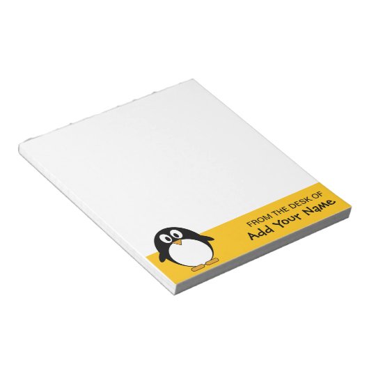 Bloc-note Pingouin de dessin mignon et moderne (Incliné)