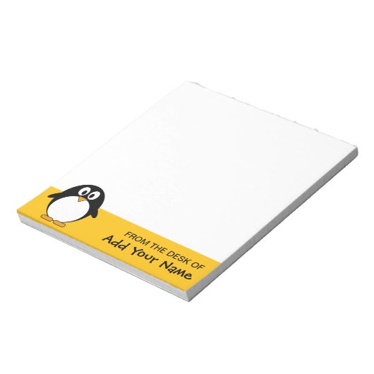 Bloc-note Pingouin de dessin mignon et moderne (Tourné)