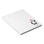 Bloc-note Pingouin de Noël mignon personnalisé en Casquette  (Incliné)