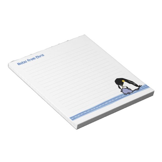 Bloc-note Pingouins de la faune Note Pad (Incliné)