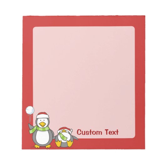 Bloc-note Pingouins de Noël (Devant)