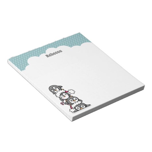 Bloc-note Pingouins de vacances (Incliné)