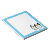 Bloc-note Pingouins diplômés avec bannière (Incliné)