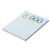 Bloc-note Pingouins habillés pour l'hiver (Tourné)