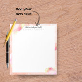 Bloc-note Pink Abstract Watercolor Custom Notepad