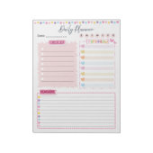 Bloc-note Pink Aesthetic Daily Planner Notepad (Tourné)