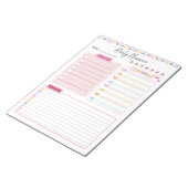 Bloc-note Pink Aesthetic Daily Planner Notepad (Incliné)