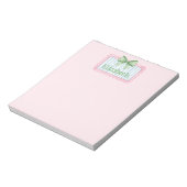 Bloc-note Pink and Blue Frame With Green Gingham Bow (Tourné)