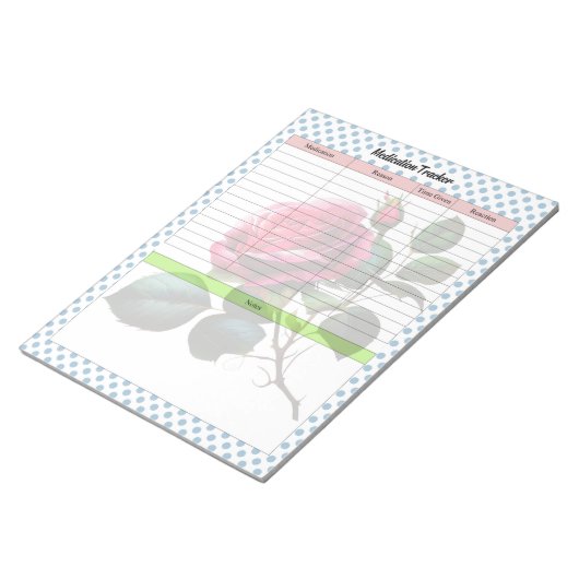 Bloc-note Pink and Blue Rose Medaging Tracker (Incliné)