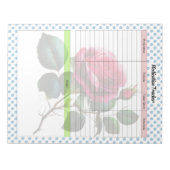 Bloc-note Pink and Blue Rose Medaging Tracker (Devant)