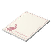 Bloc-note Pink and Cream Chinoiserie Easter Rabbit (Tourné)
