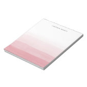 Bloc-note Pink and White Watercolor Layered Ombre (Tourné)