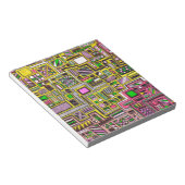 Bloc-note Pink and Yellow Geometric shapes pop art punk (Incliné)