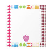 Bloc-note Pink Apple Boho Dots enseignant (Devant)