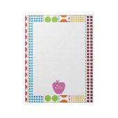 Bloc-note Pink Apple Boho Dots enseignant (Tourné)