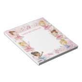 Bloc-note Pink Ballerina Personalized Mitzvah Note pad (Incliné)