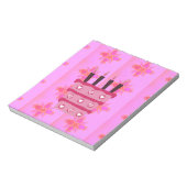 Bloc-note Pink Bird Cake Art Imprimer (Tourné)