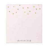Bloc-note Pink Blush Gold Sparkle Confetti Inspiration (Devant)