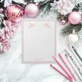Bloc-note Pink Christmas Angels | Personalized