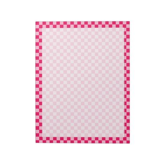 Bloc-note Pink Combination Classic Checkerboard par STaylor (Tourné)