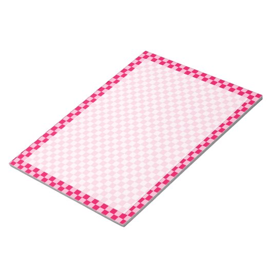 Bloc-note Pink Combination Classic Checkerboard par STaylor (Incliné)