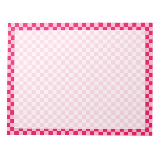 Bloc-note Pink Combination Classic Checkerboard par STaylor (Devant)