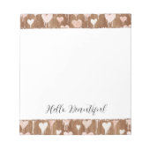 Bloc-note Pink Cream Chocolate Brown Hearts   (Devant)