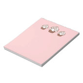 Bloc-note Pink Cupcake Kitchen Notepad Notes Cadeau (Tourné)