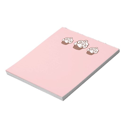 Bloc-note Pink Cupcake Kitchen Notepad Notes Cadeau (Tourné)