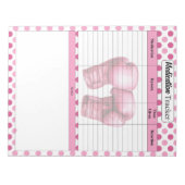 Bloc-note Pink Floral Breast Cancer_ Suivi des médicaments (Devant)