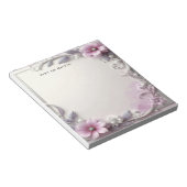 Bloc-note Pink Floral Frame Notepad (Incliné)