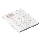 Bloc-note Pink Green White Floral Weekly Planner Organizer  (Incliné)