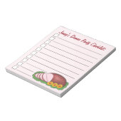 Bloc-note Pink Holiday Ham Noël Pâques Dîner (Tourné)