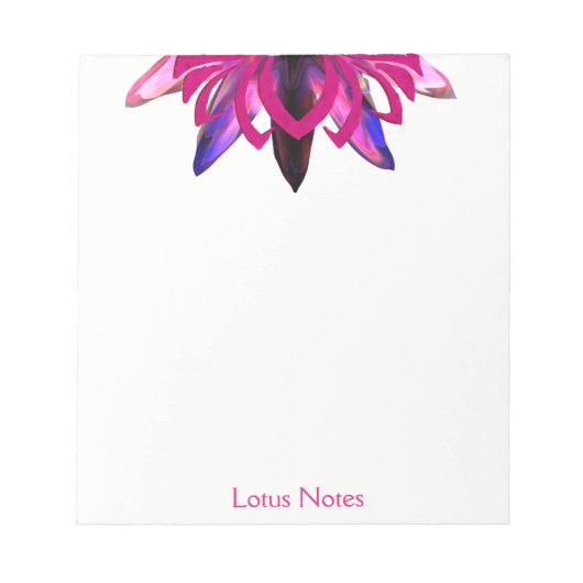 Bloc-note Pink Lotus Fleur Yoga Instructeur Holistic Classic (Devant)