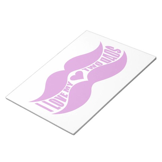 Bloc-note Pink Mustaches custom notepad (Incliné)