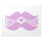 Bloc-note Pink Mustaches custom notepad (Devant)