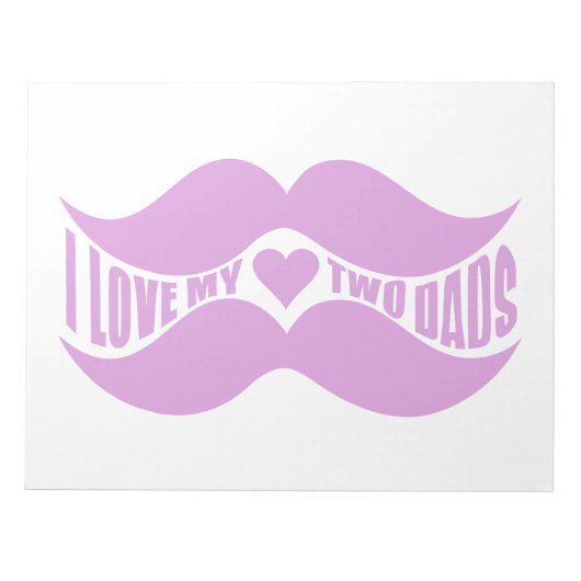 Bloc-note Pink Mustaches custom notepad (Devant)
