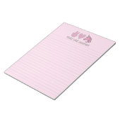 Bloc-note Pink Peace Love Unicorns Linked Notepad (Incliné)