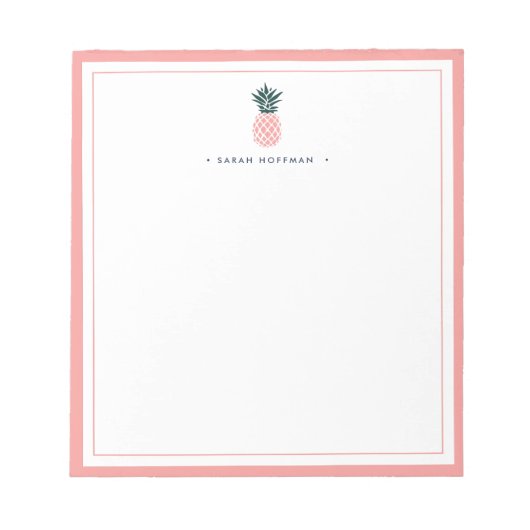 Bloc-note Pink Pineapple | Personalized (Devant)