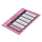 Bloc-note Pink Plaid Homework Assignment Notepad (Incliné)