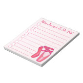 Bloc-note Pink Pointe Chaussures Ballet Danse Enseignant À F (Tourné)