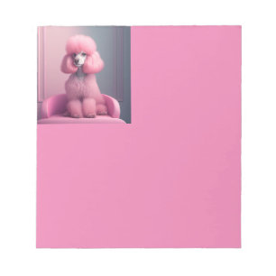 BLOC-NOTE PINK POODLE CHIEN ÉCRIT PAD STATIONNAIRE