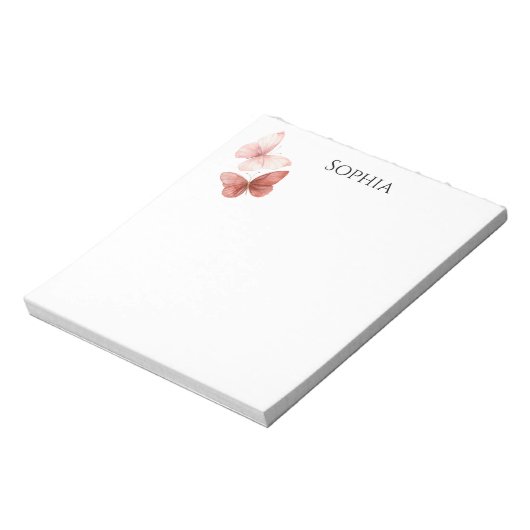 Bloc-note Pink Red Butterflies (Tourné)